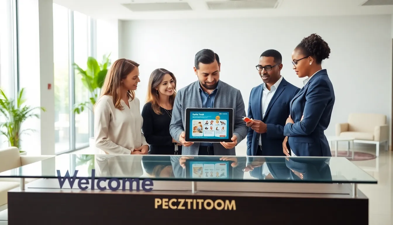 diverse team discussing pest control solutions in a modern office.