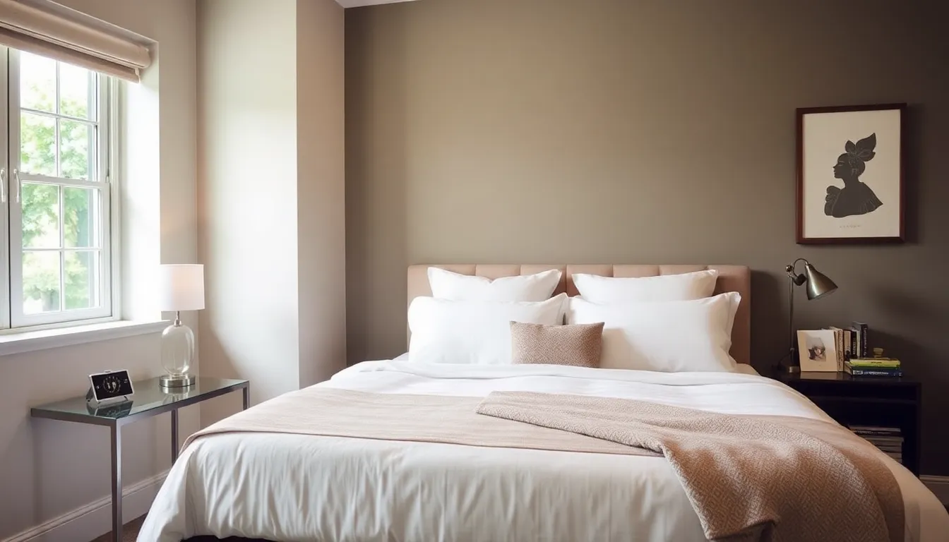 A cozy guest bedroom with a comfortable bed and inviting decor.